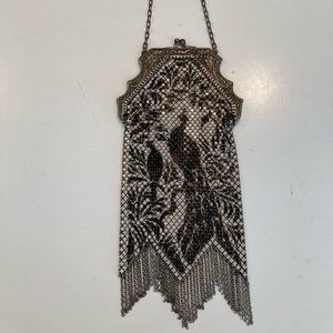 S O L D Art Deco Signed Mandalian Mesh peacock Flapper Purse adorn/hang